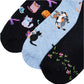 Crew Acrylic Socks | Novelty Assorted Design | Davco Women's (3 Pairs)