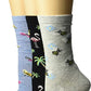 Crew Acrylic Socks | Novelty Assorted Design | Davco Women's (3 Pairs)
