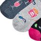 Crew Acrylic Socks | Novelty Assorted Design | Davco Women's (3 Pairs)