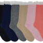 Winter Boot Crew Socks | Cable Knit with Lace | Women (6 pairs)