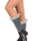 Winter Boot Crew Socks | Cable Knit with Lace | Women (6 pairs)