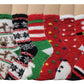 Unisex fuzzy Christmas socks with anti-slip grips – cozy home loungewear