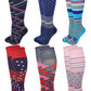 “Women’s 8–15 mmHg compression knee-high socks – Dr. Shams 6 pair pack