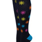Women Navy Blue Sun Graduated Compression Knee High Socks