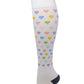 Compression Knee High Socks | Mini Hearts Design | Womens (1 Pair)