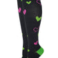 Compression Knee High Socks | Hearts Design | Womens (1 Pair)