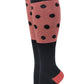 Compression Knee High Socks | Polka Dots Design | Womens (1 Pair)