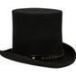 High Crown Top Hat | Perforated Leather Band and Metal Trims | Epoch Men's