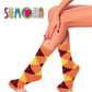 Women’s 6 pair argyle dress socks – vibrant multi-color crew designs