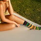 Vibrant striped crew socks for women – novelty fashion sock set”