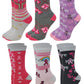 Women’s pink ribbon crew socks – breast cancer awareness 6 pair pack