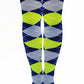 Colorful women’s thigh high socks – multi-argyle fashion design