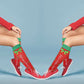 knee Women Christmas Socks