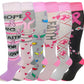 Sumona pink ribbon knee-high socks for women – breast cancer support set