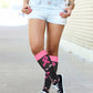 Women’s knee-high socks for shoe size 4–10 – breast cancer support collection