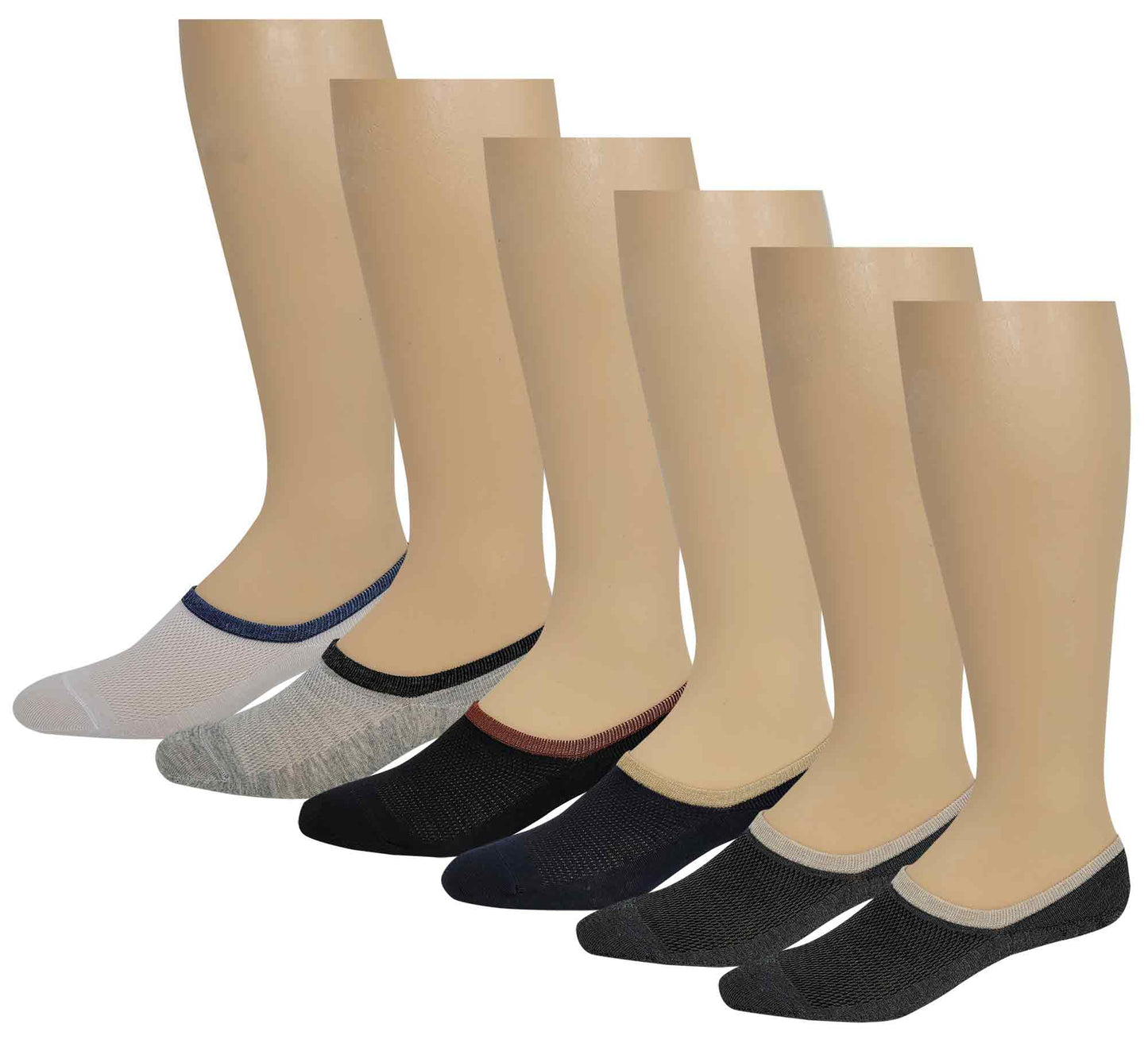 Low Cut Non-Slip No Show Socks | Casual Cotton Blend | Men's