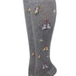 Knee High Compression Socks | Love Cats Design | Women's (1 Pair)