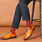 Soft polyester spandex dress socks for men – colorful Christmas set